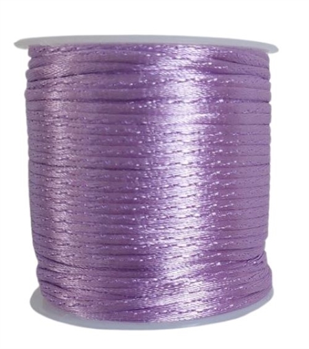 50 m. lyslilla satin tråd - 2 mm.
