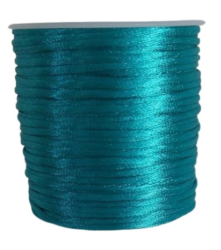 50 m. søgrøn satin tråd - 2 mm.