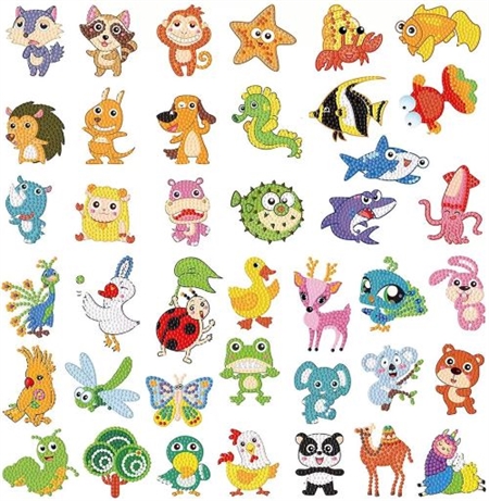 Stickersæt | Stort dyresæt med 40 stickers