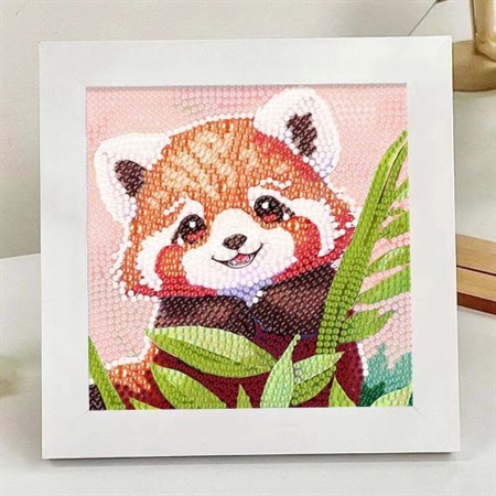 Billede UDEN ramme - Rød panda - 15 x 15 cm