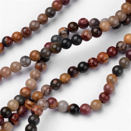 1 streng Jasper/Picasso polycrome. 4 mm.