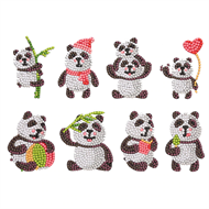 Sticker ark med pandaer