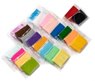 Polymer ler | Sæt med 22 ass. farver