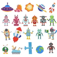 Stickersæt | Robot og rummet 