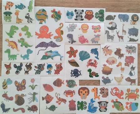88 Stickers. Blandede dyr | Sæt 1