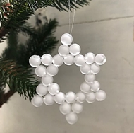 Juletstjerne af frostet acryl perle-i-perle