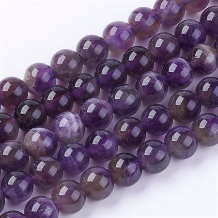 6 mm. chevron ametyst streng