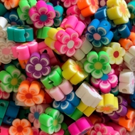 100 clayperler med blomster