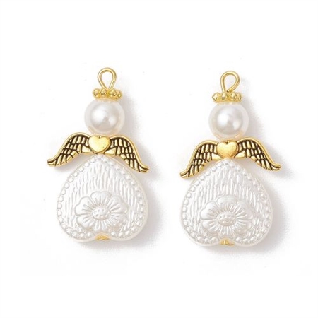 10 engle vedhæng med hvid kjole