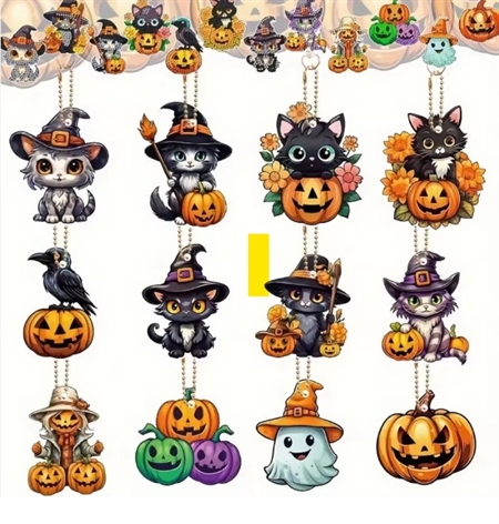 12 halloween nøgleringe