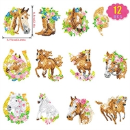 Sticker ark I 12 heste