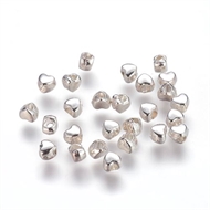 Mellemled små hjerte perler - sølv
