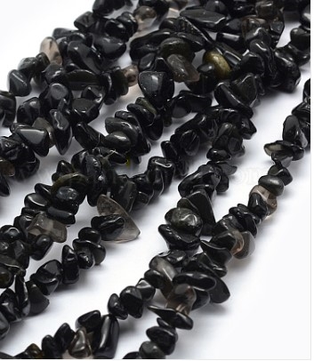 78 cm. obsidian chips på streng