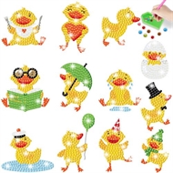 Sticker ark med påskekyllinger