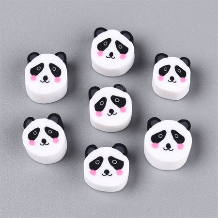 100 clayperler med panda ansigter