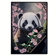 Notesbog med panda blomster