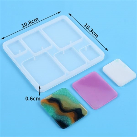 1 form til 6 forskellige firkantede vedhæng