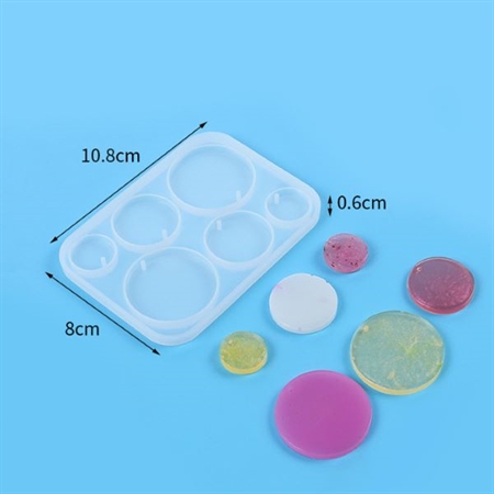 1 form til 6 forskellige runde vedhæng