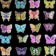 20 sommerfugle med magnet på HELE bagsiden